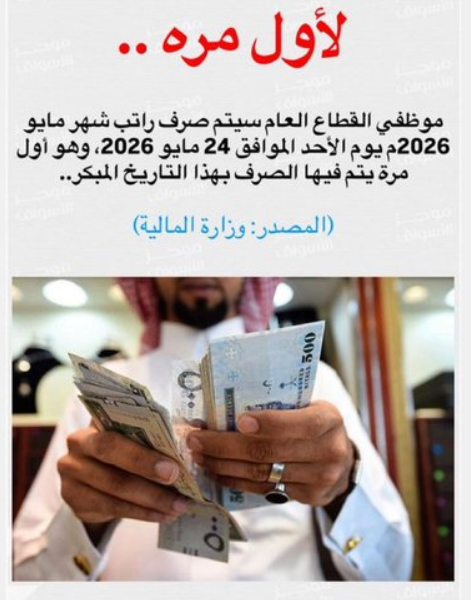 موعد صرف معاشات شهر مايو 2026